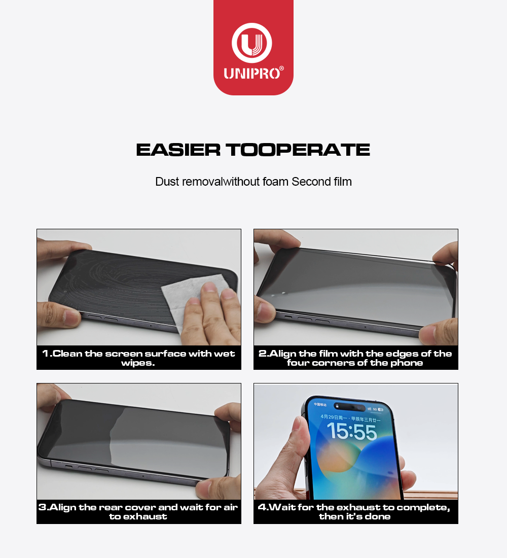 Silicone Side Anti-Broken Clear Screen Protector