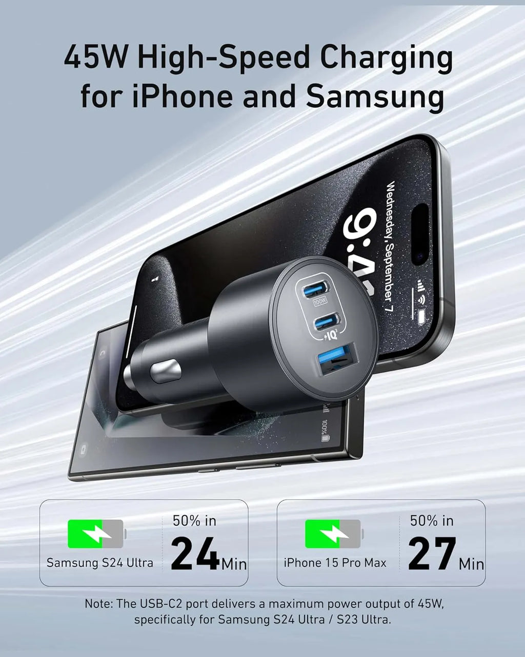 Anker Nano Car Charger 167.5W 3 Ports