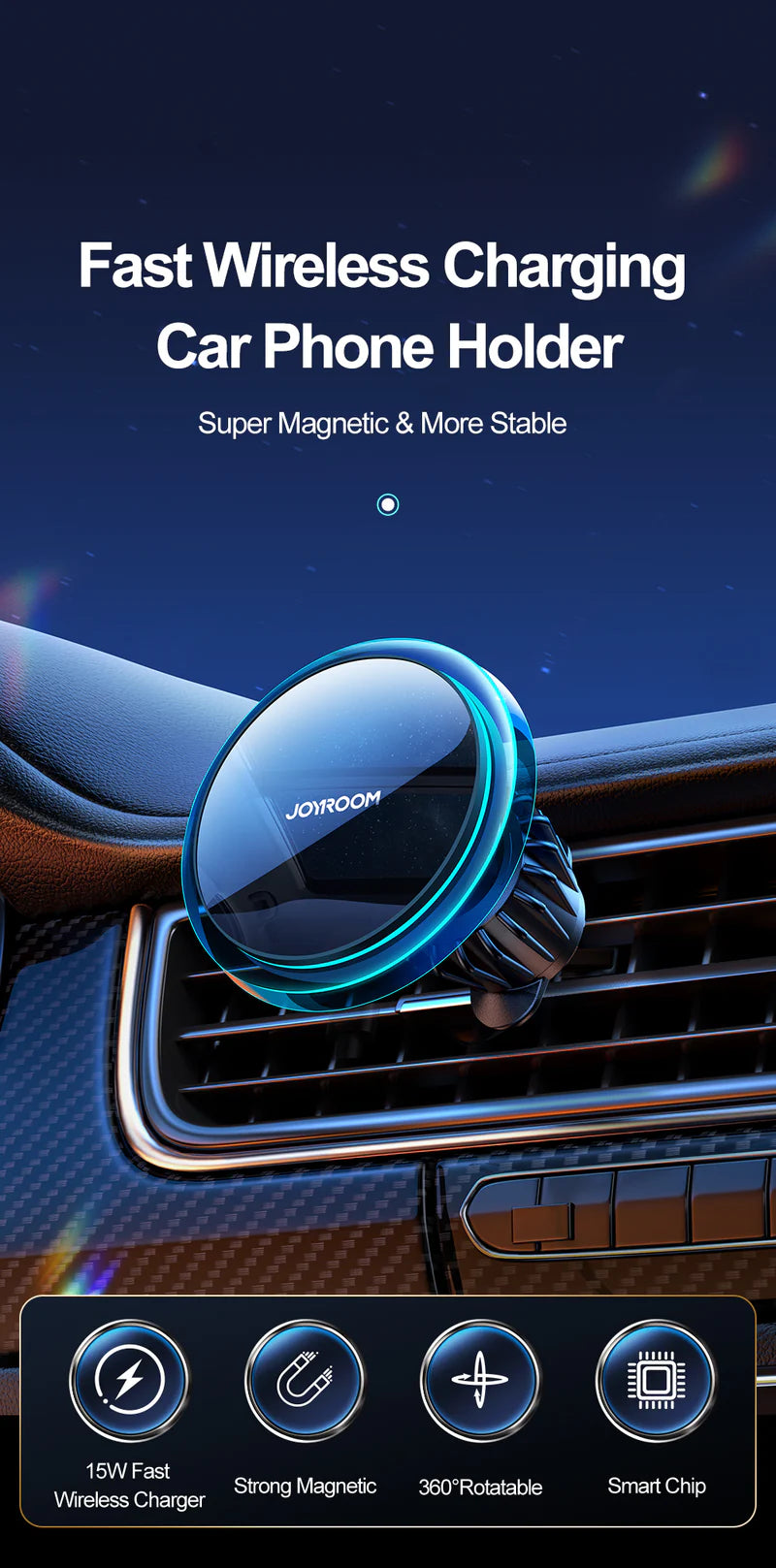 JOYROOM CAR HOLDER Magnetic Wireless Car Charger Holder