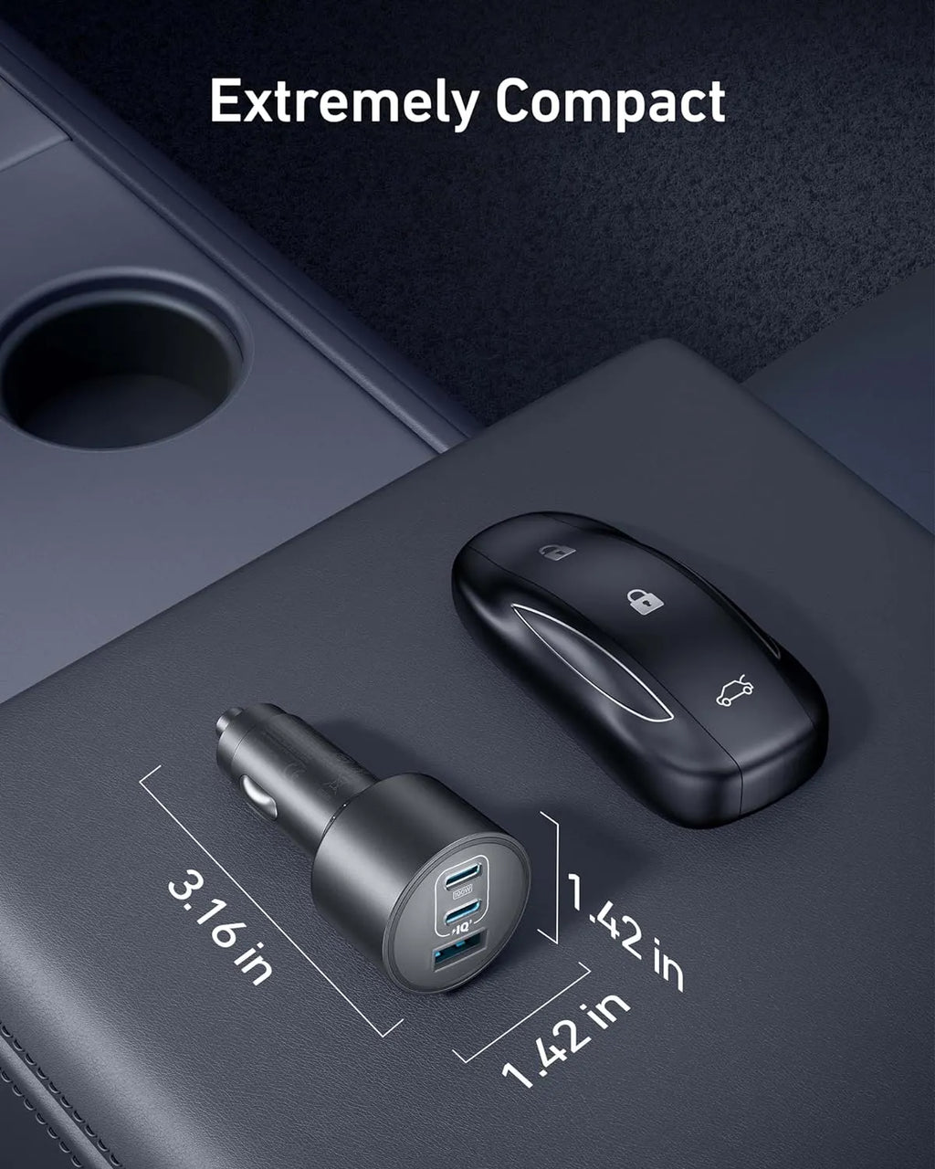 Anker Nano Car Charger 167.5W 3 Ports