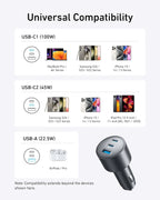 Anker Nano Car Charger 167.5W 3 Ports