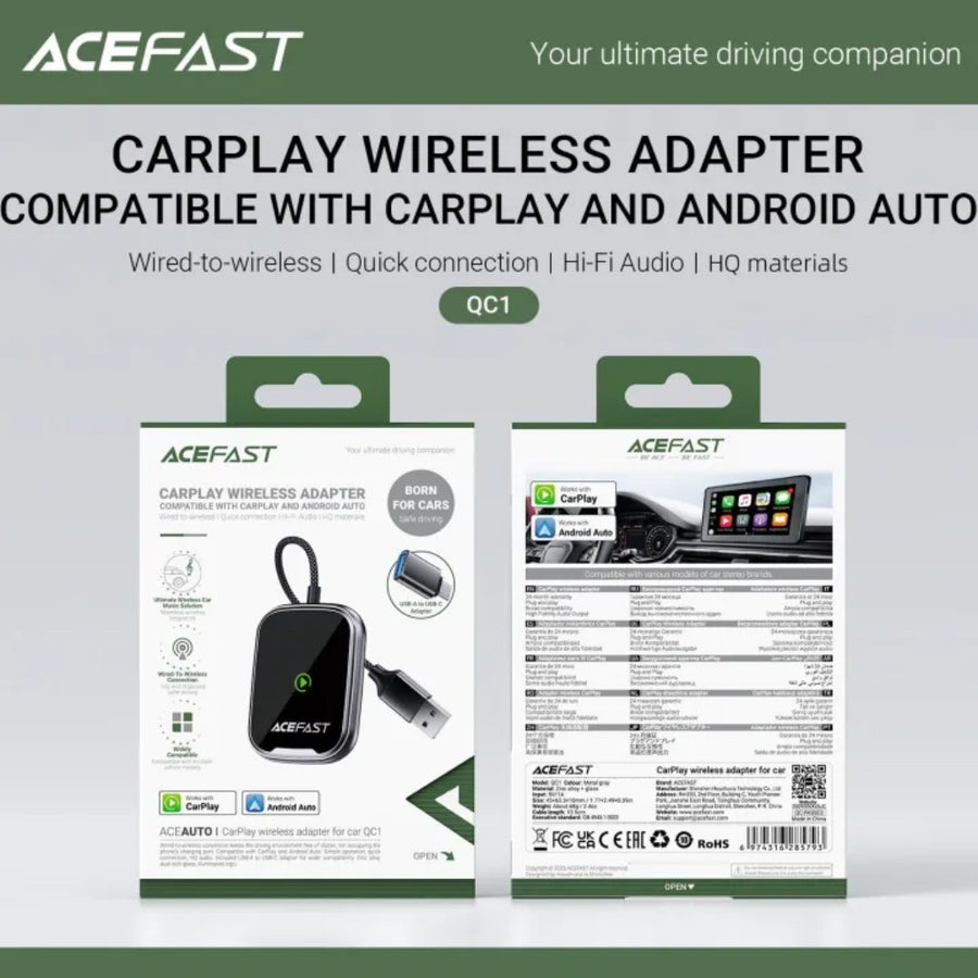 QC1 CarPlay wireless  adapter for car