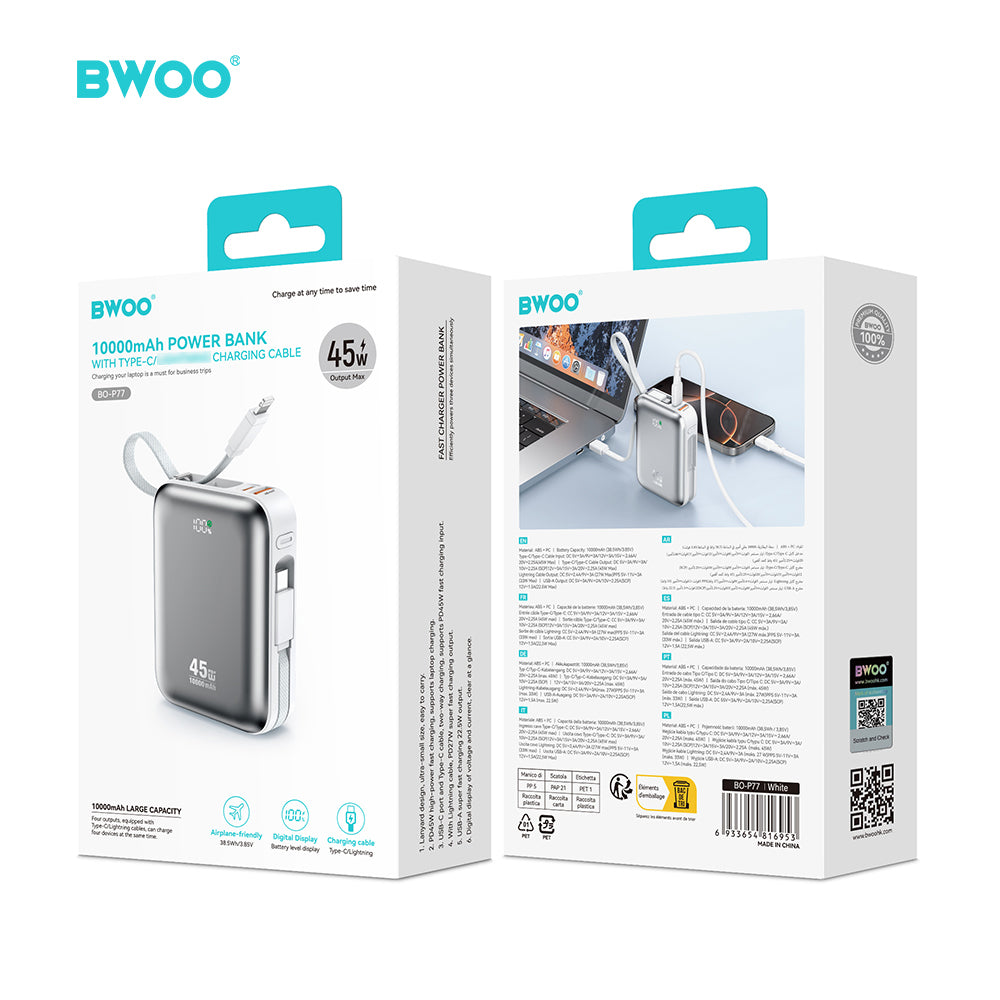 BWOO-Power Bank 10000mAh 33W