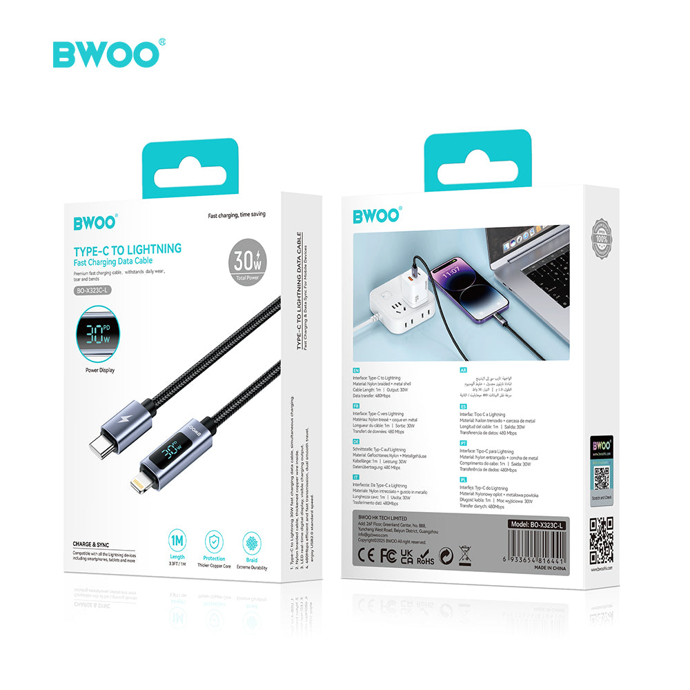BWOO - Cable Type-C to Lightning 30W (1M)
