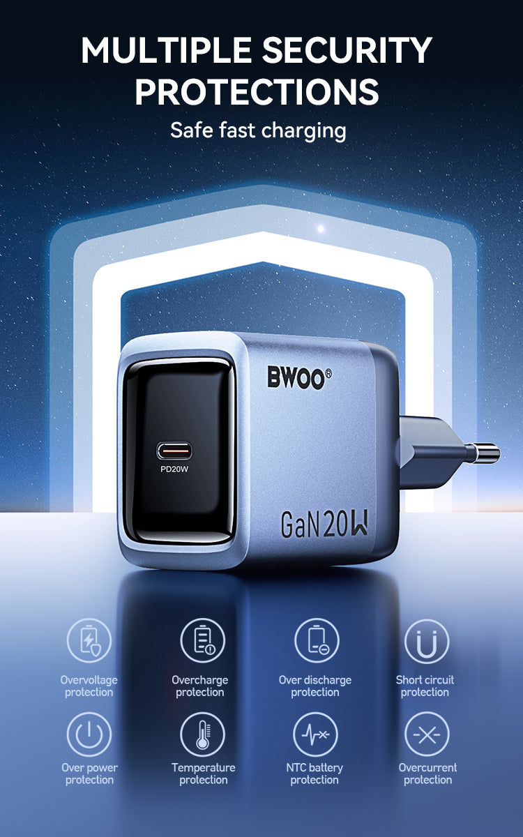 BWOO- Gan Charger Type-C 20w