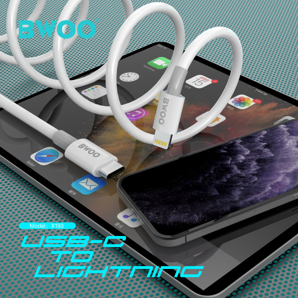 BWOO- Type C to Lightning  DATA CABLE 20W  (1M)