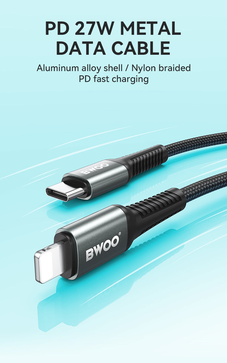 BWOO- Cable Type C to Lightning 27W (1M)