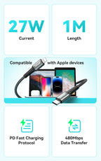 BWOO- Cable Type C to Lightning 27W (1M)