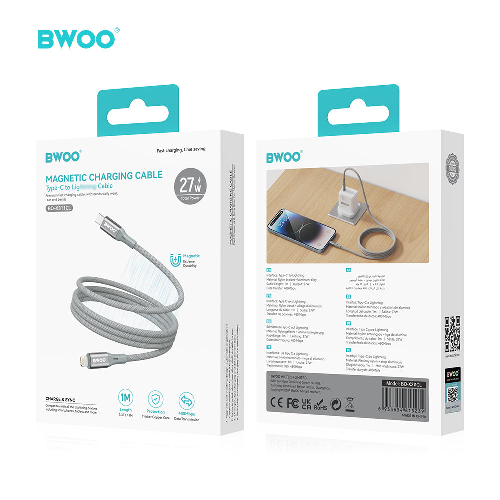 BWOO - Cable Type-C to Lightning 27W (1M)