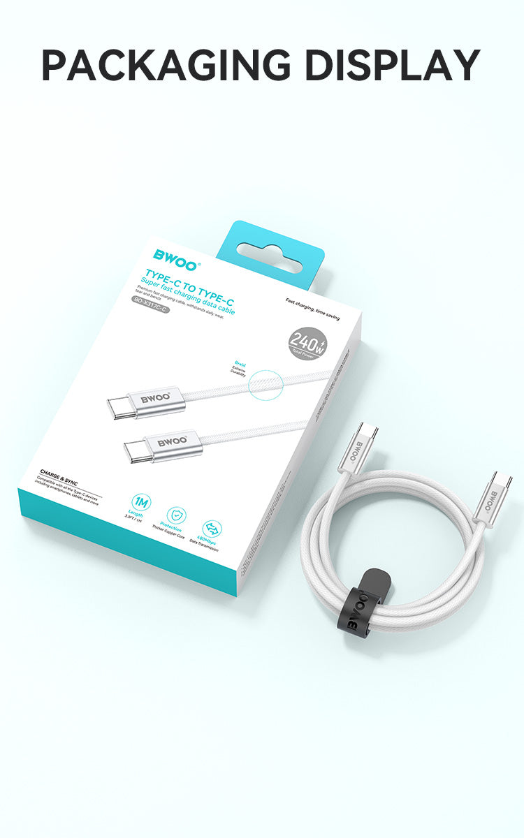 BWOO - Cable Type-C to Type-C 240W (1M)