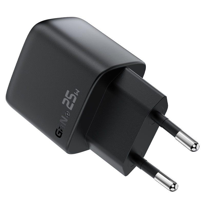 A114 PD25W GaN charger  (USB-A+USB-C) with digital  display (EU)