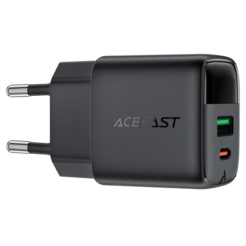 A114 PD25W GaN charger  (USB-A+USB-C) with digital  display (EU)