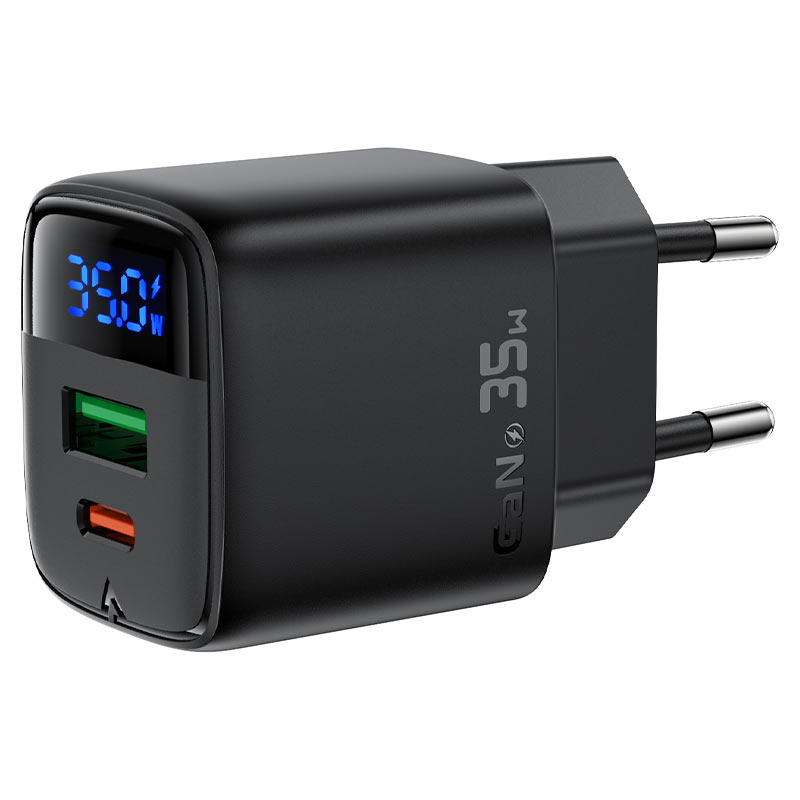 A116 PD35W GaN charger  (USB-A+USB-C) with digital  display (EU)