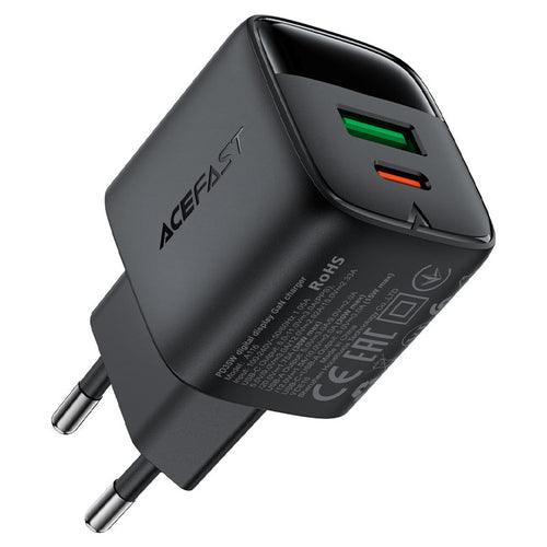 A116 PD35W GaN charger  (USB-A+USB-C) with digital  display (EU)