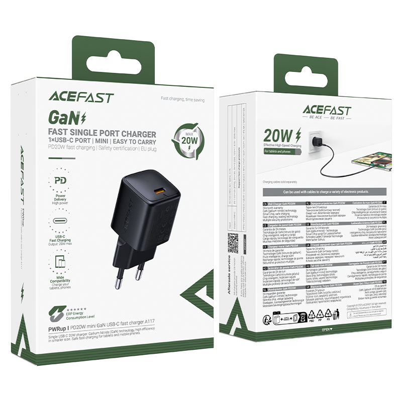 A117 PD20W mini GaN  USB-C fast charger (EU)
