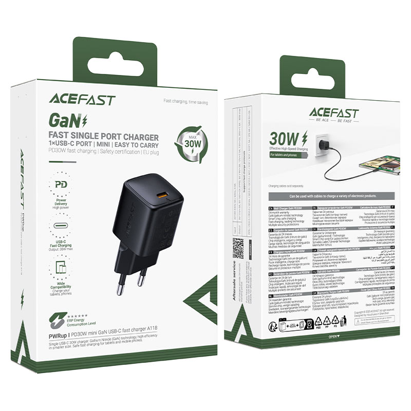 A118 PD30W mini GaN  USB-C fast charger (EU)