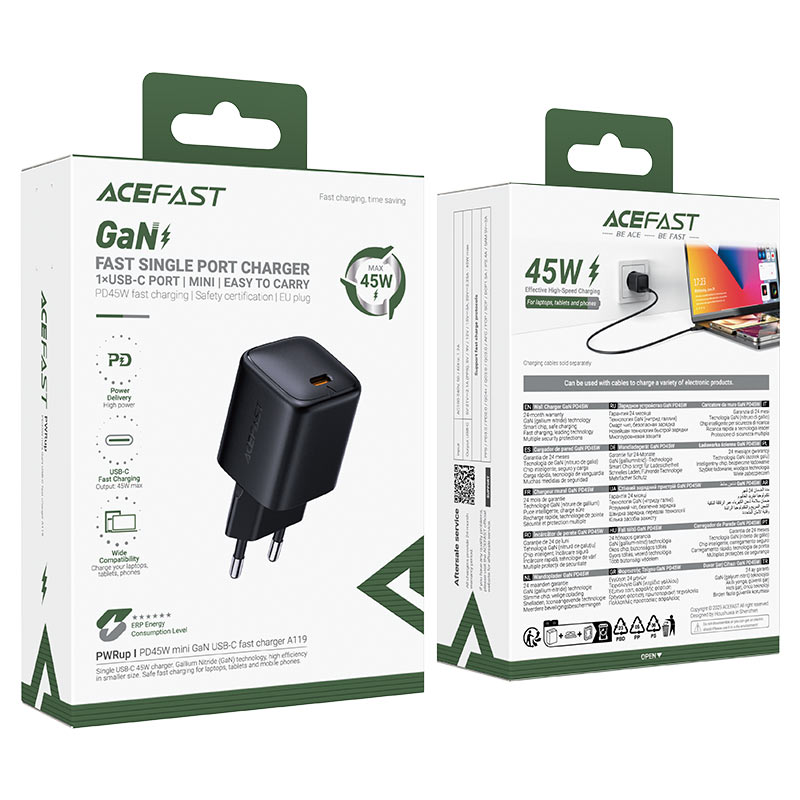 A119 PD45W mini GaN  USB-C fast charger (EU)