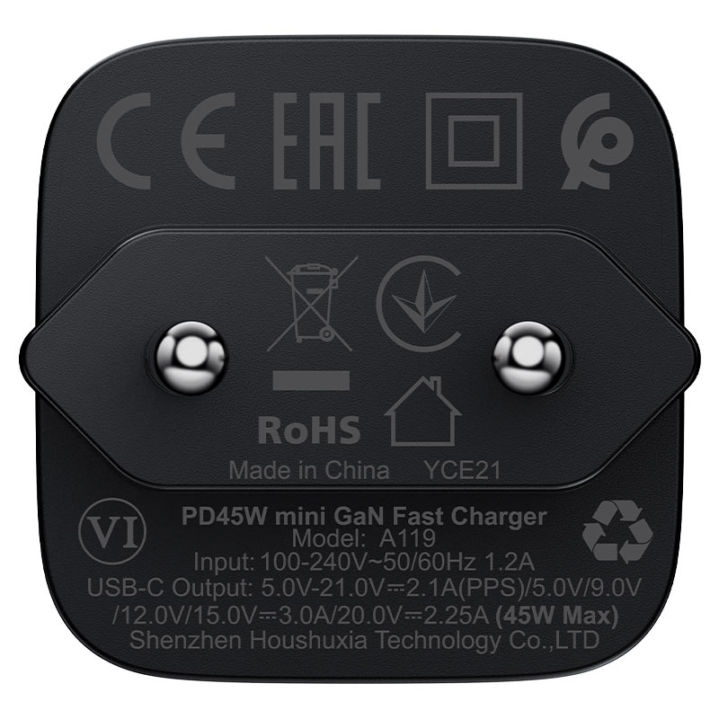 A119 PD45W mini GaN  USB-C fast charger (EU)