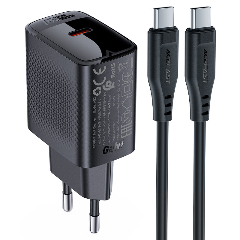 A82 PD20W GaN single  USB-C charger (EU)