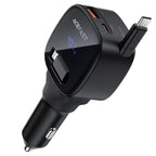 B17 95W car charger with  telescopic cable