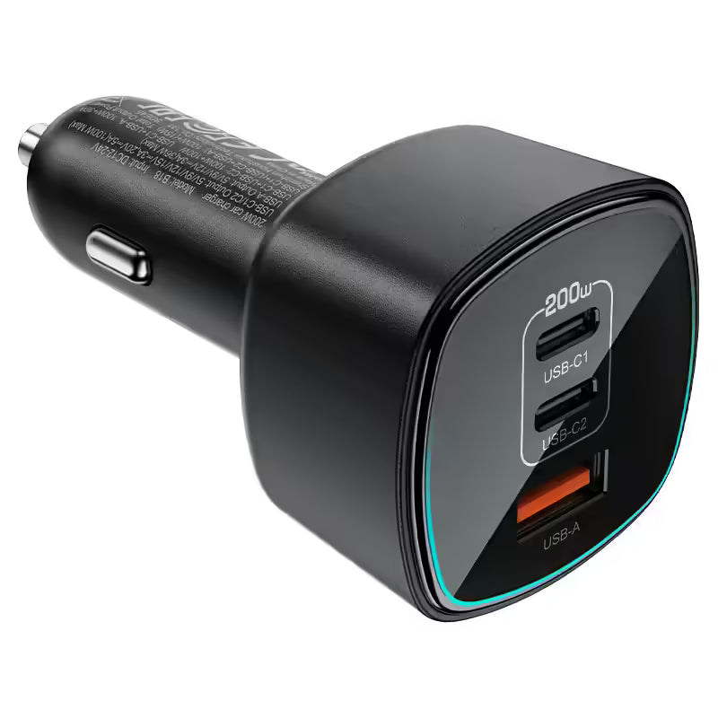 B18 200W(2USB-C+USB A)fast car charger