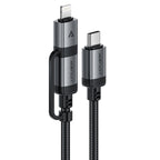 C20-01 USB-C to USB-C /  Lightning aluminum alloy  connectors charging data  cable