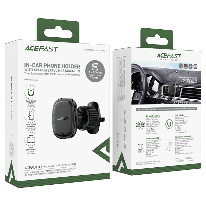 D34 air outlet magnetic  car holder