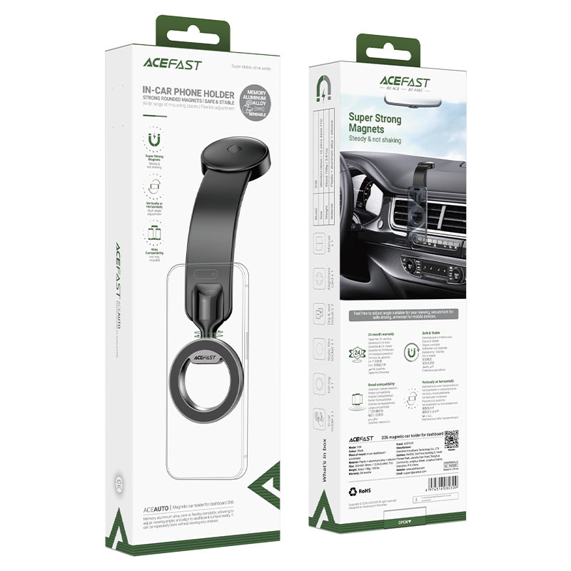 D36 magnetic car holder for dashboard