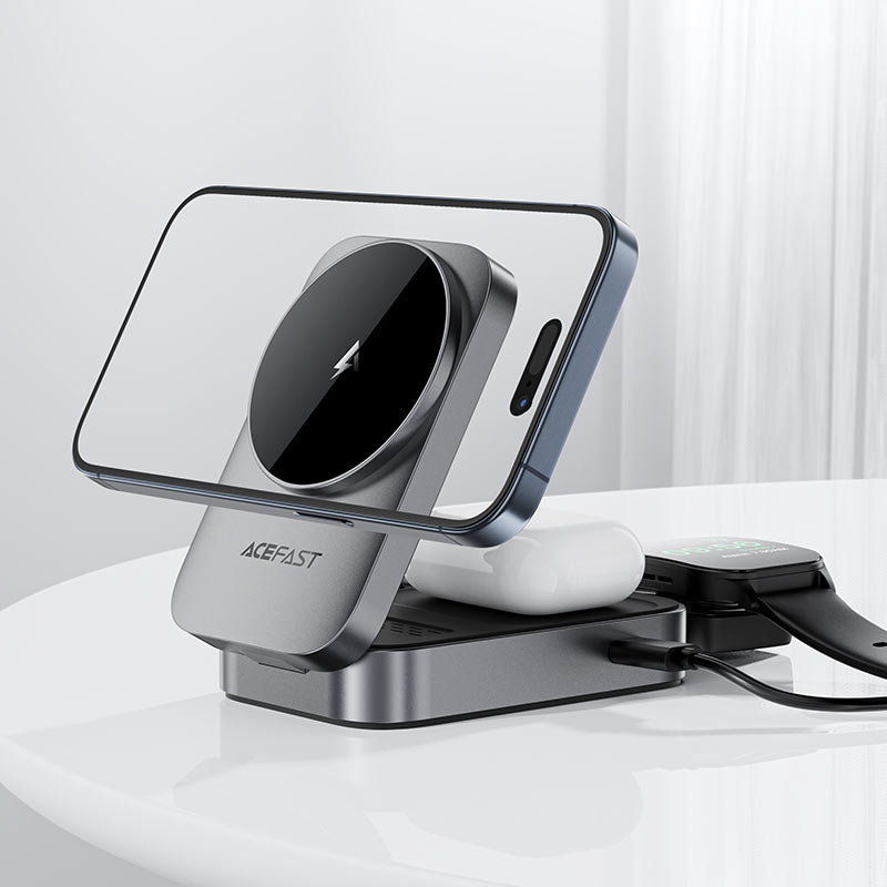 E22 Desktop 3-in-1  Wireless Charging holder