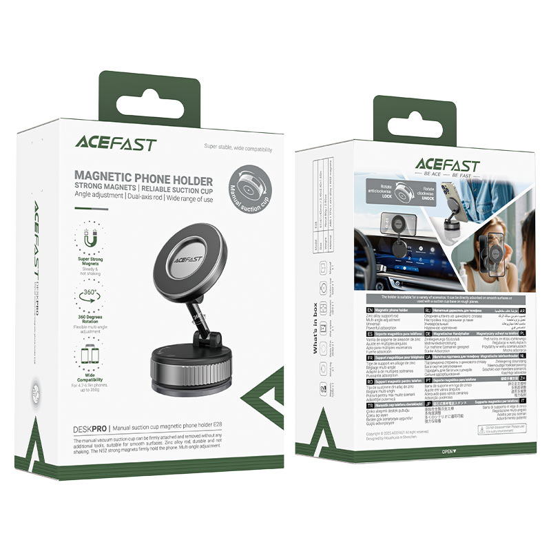 E28 manual suction cup magnetic Phone holder