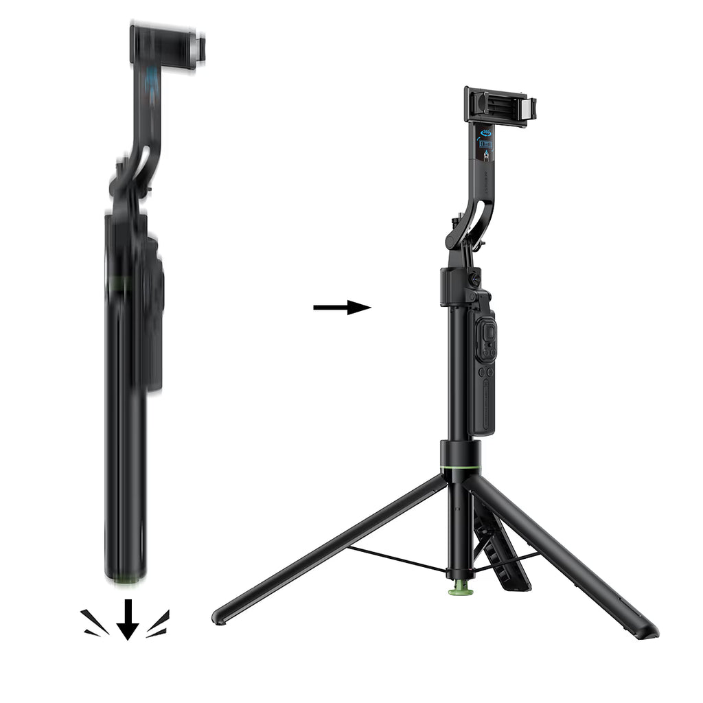 E41 selfie stick with  automatic tripod and face  tracking