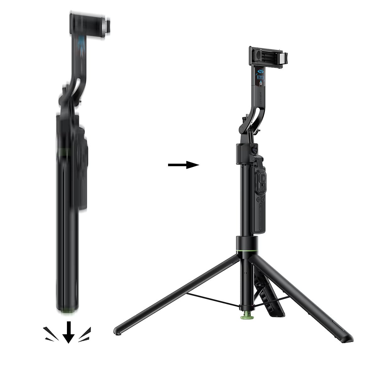 E41 selfie stick with  automatic tripod and face  tracking