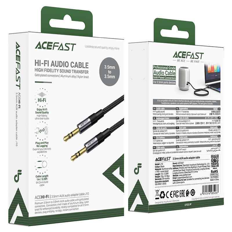 J10 3.5mm AUX audio  adapter cable