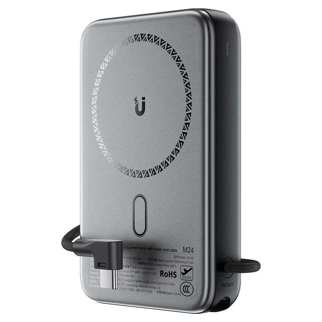 M24-10000 22.5W  magnetic fast charging  power bank with holder  and cable