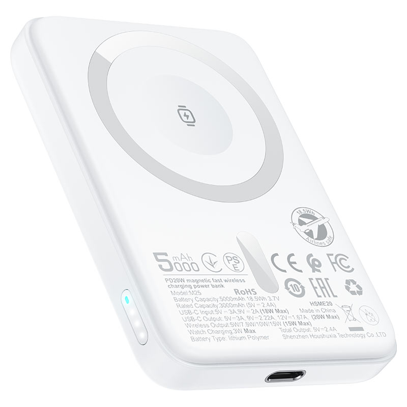 M25-5000 PD20W magnetic  fast wireless charging  power bank