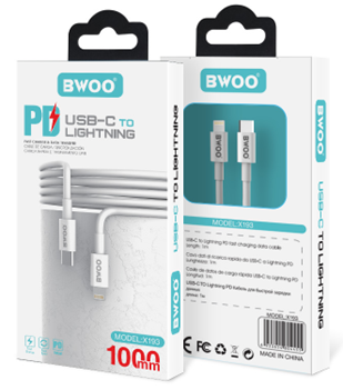 BWOO- Type C to Lightning  DATA CABLE 20W  (1M)