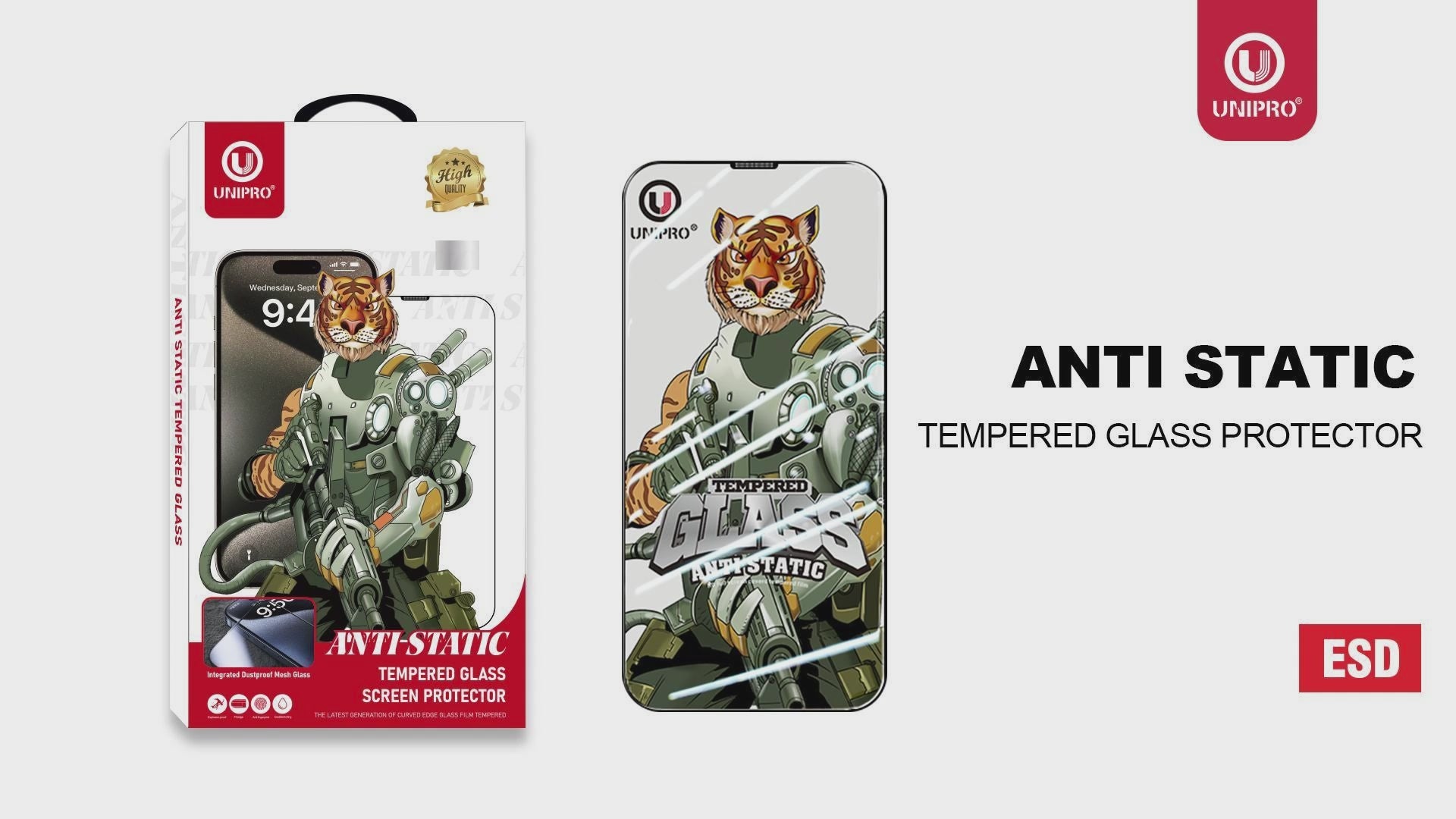 Anti Static ESD 0.2mm Tempered Glass Screen Protector